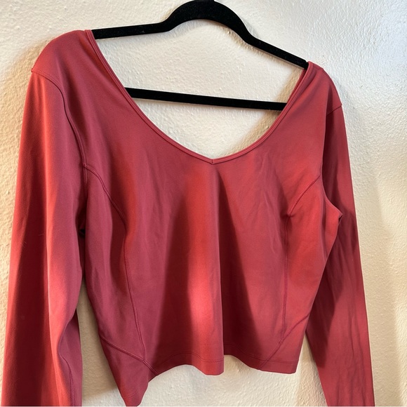 lululemon Align Long Sleeve Shirt Mulled Wine Size 12 - Picture 9 of 9